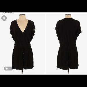 Adorable flutter sleeve, adjustable, draw string waist romper-